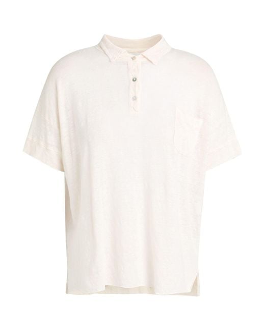 Crossley White Polo Shirt Linen