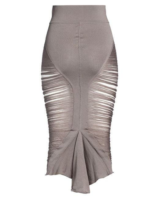 Rick Owens Gray Midi Skirts