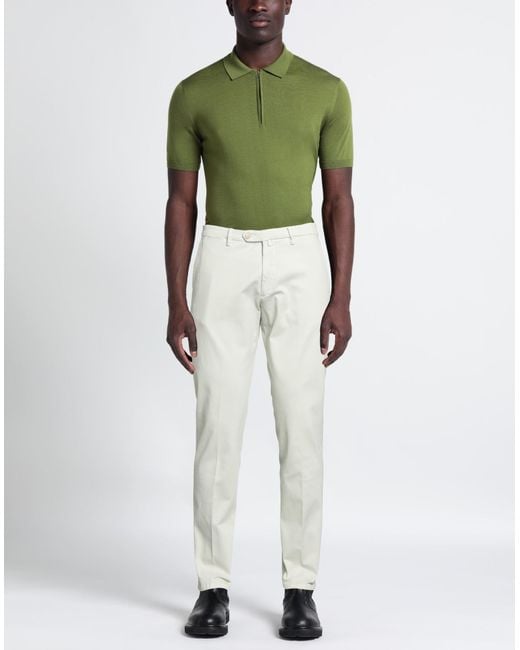 Luigi Borrelli Napoli White Pants for men