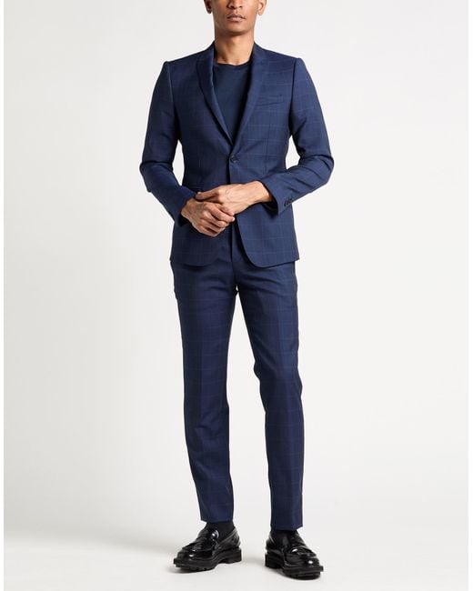 Emporio Armani Suit in Blue for Men | Lyst