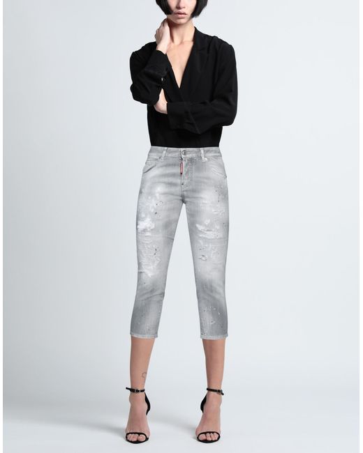 DSquared² Gray Cropped Jeans