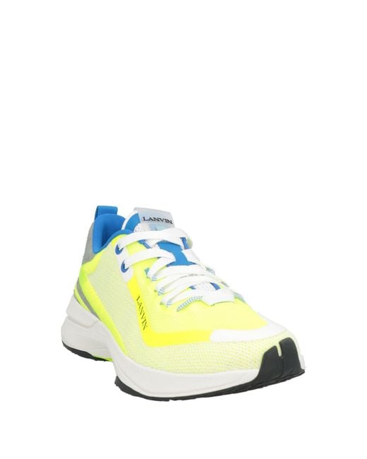 Lanvin Yellow Sneakers Textile Fibers, Calfskin, Synthetisches Material for men