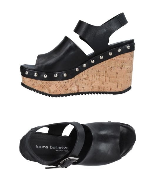 Laura Bellariva Black Sandals