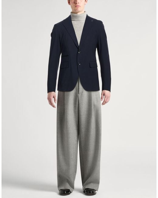 Tagliatore Blue Midnight Blazer Virgin Wool, Polyamide, Elastane for men