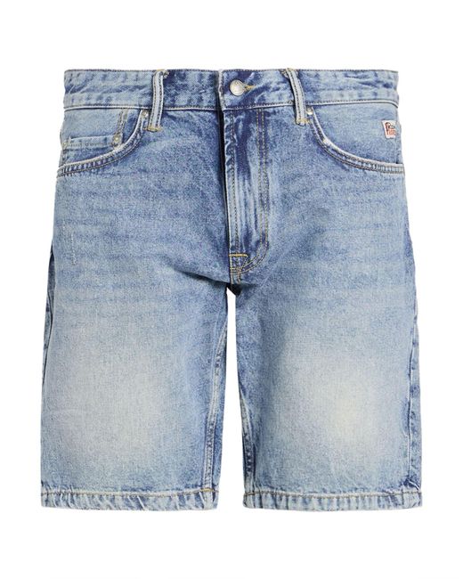 Roy Rogers Blue Re_Search Denim Shorts Cotton for men