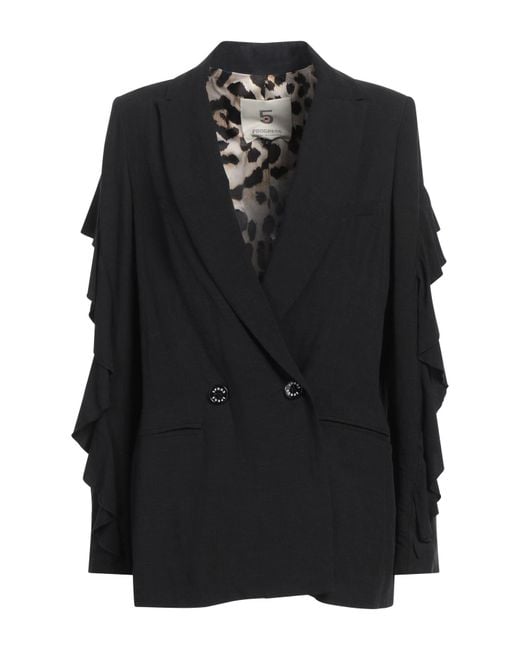 5 PROGRESS Black Blazer Viscose, Linen
