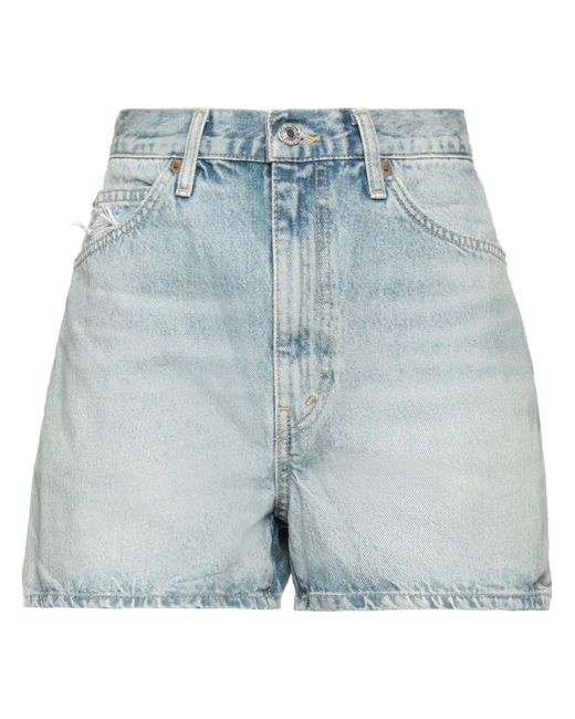 Re/done Blue Denim Shorts
