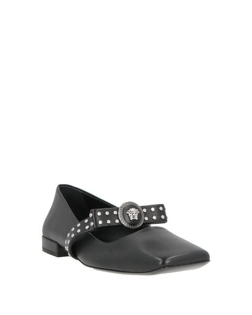 Versace Black Ballet Flats