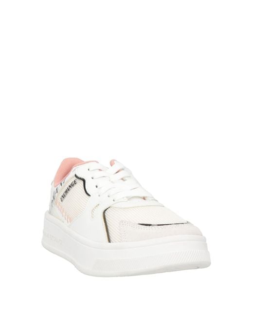 ARMANI EXCHANGE Natural Sneakers Polyester, Polyurethane Coated, Cow Leather
