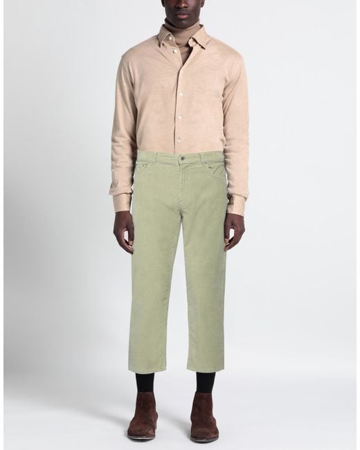 Grifoni Green Pants Cotton, Elastane for men