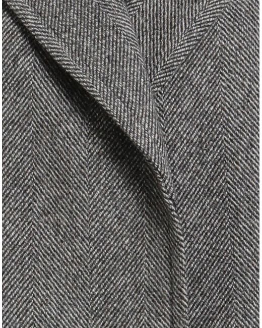 Blumarine Gray Jacket Virgin Wool, Polyamide, Lambskin