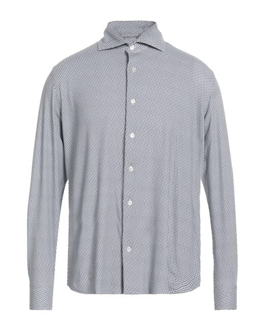 Fedeli Blue Shirt Cotton, Nylon, Elastane for men