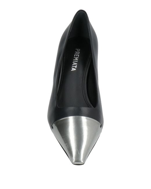 Premiata Black Charcoal Pumps Leather