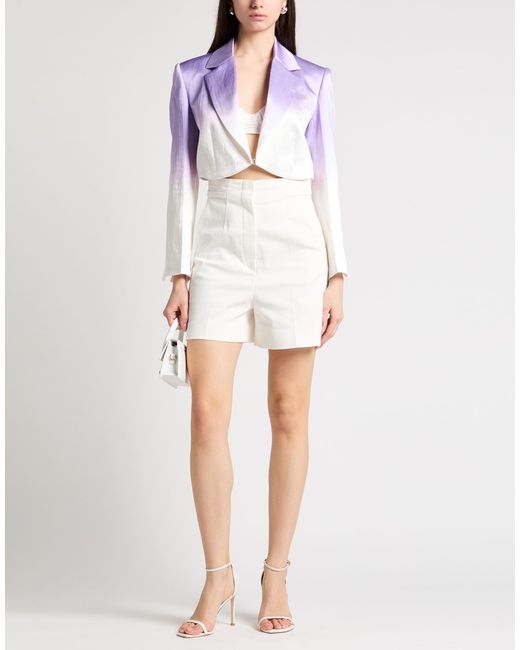 Sandro Purple Blazer Viscose, Linen