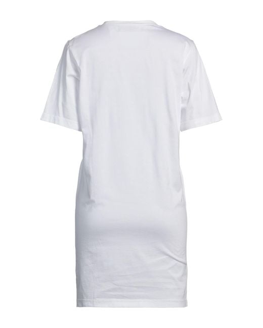 DSquared² White Mini Dress Cotton