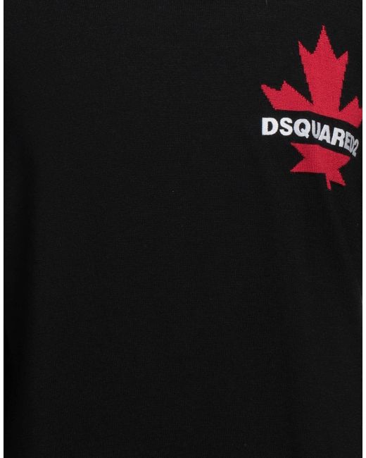 DSquared² Black Sweater Virgin Wool for men