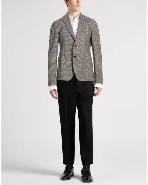 Tombolini Gray Blazer Wool, Elastane for men