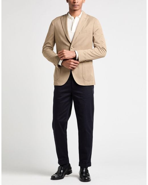 Boglioli Natural Sand Blazer Cotton for men
