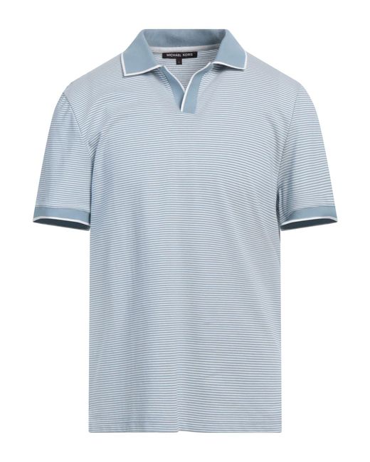 Michael Kors Blue Slate Polo Shirt Cotton for men