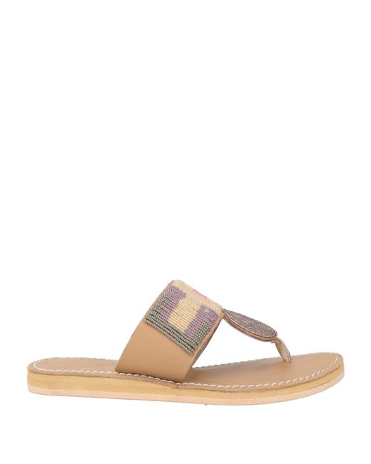Laidbacklondon Multicolor Sand Thong Sandal Leather