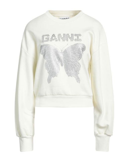 Ganni White Sweatshirt
