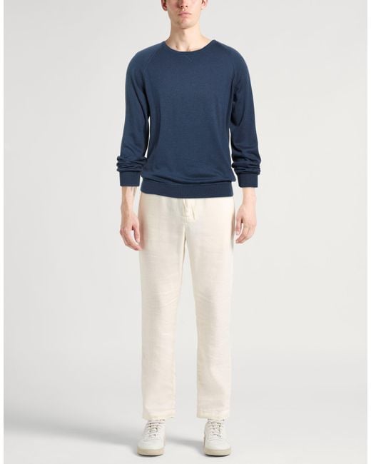 Moorer Blue Sweater Cotton, Silk, Cashmere for men