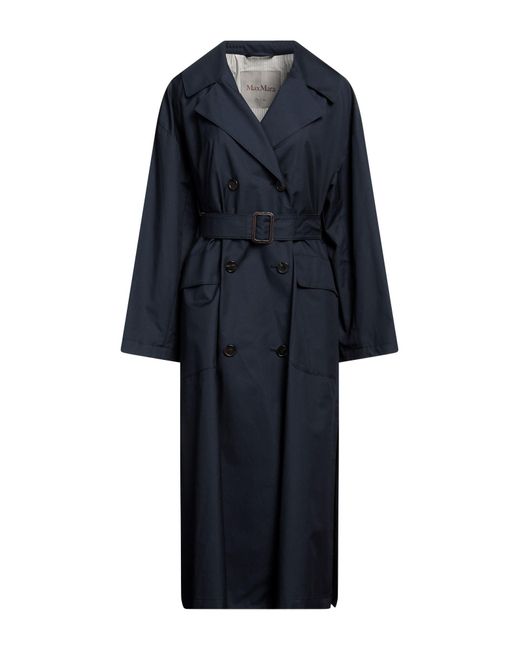Max Mara The Cube Blue Overcoat & Trench Coat