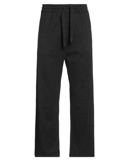 Majestic Filatures Black Pants Organic Cotton for men