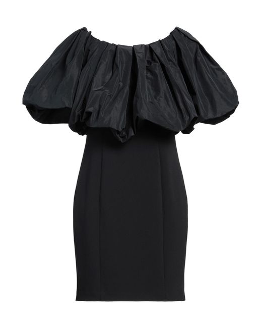 Pinko Black Mini Dress Polyester, Elastane