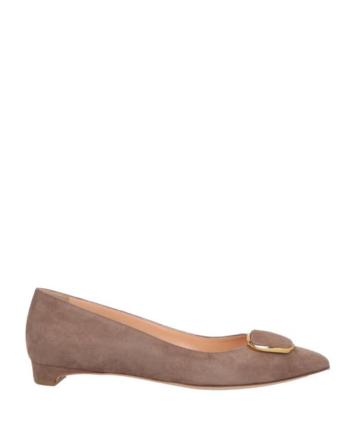 Rupert Sanderson Brown Ballet Flats