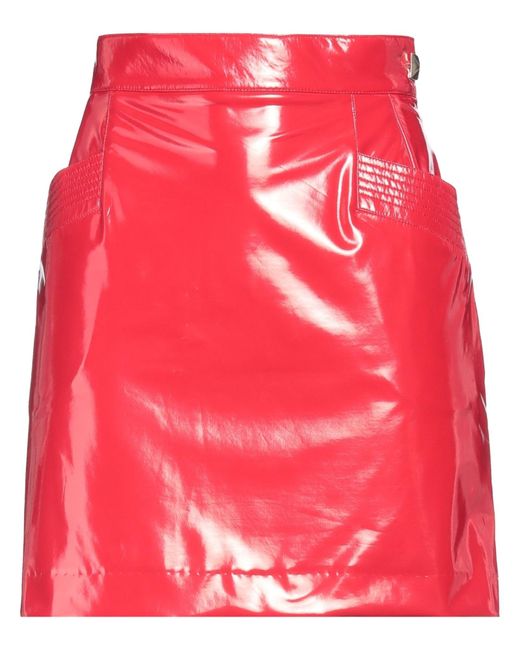 Akep Red Mini Skirt Polyurethane