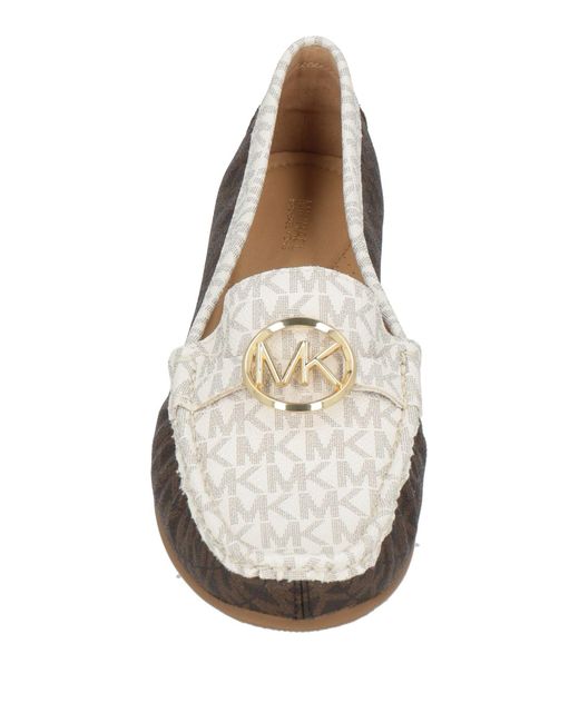 MICHAEL Michael Kors White Loafers Textile Fibers