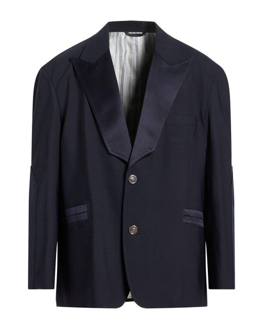 Etro Blue Midnight Blazer Wool, Elastane for men