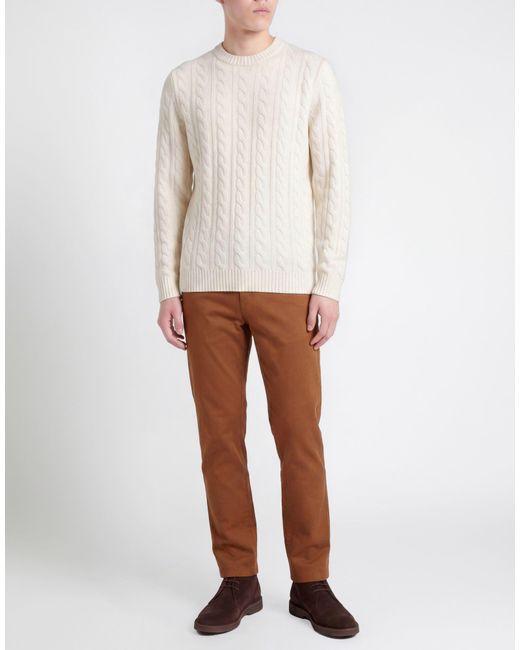 M.Q.J. White Cream Sweater Wool, Polyamide for men