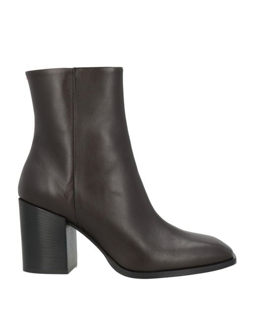 Aeyde Brown Dark Ankle Boots Calfskin