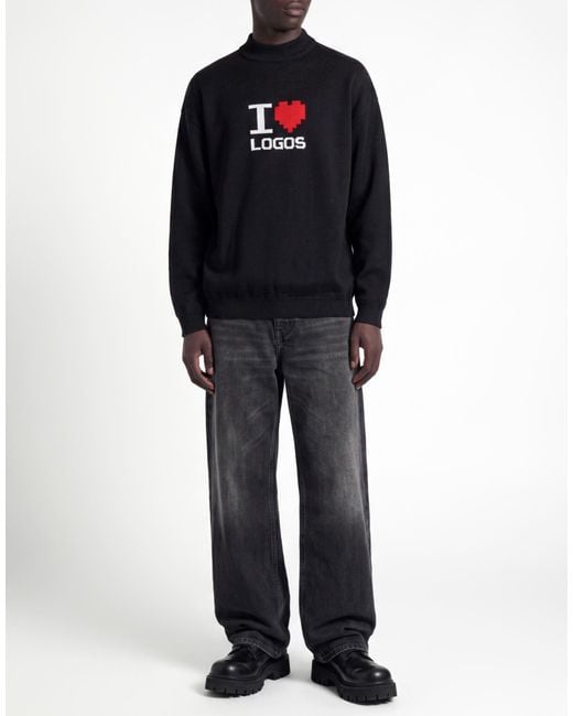 Vetements Black Sweater Merino Wool, Acrylic, Polyamide, Nylon for men