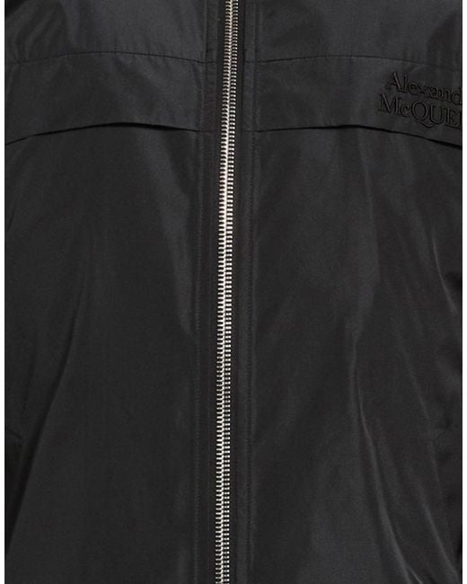 McQueen Black Jacket Polyester, Silk, Polyamide for men