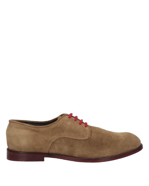JP/DAVID Brown Camel Lace-Up Shoes Leather for men