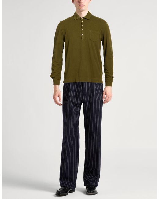 Massimo Alba Green Polo Shirt Cotton, Cashmere for men