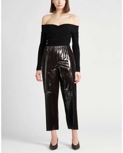 Alysi Black Pants Leather