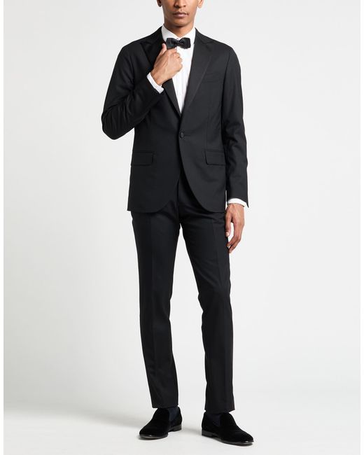 Giampaolo Black Suit Wool for men