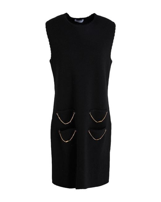 Moschino Black Mini Dress Virgin Wool