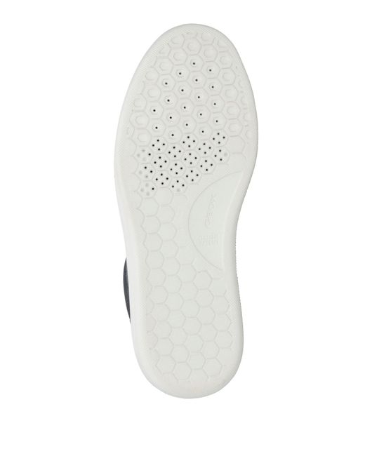 Geox Blue Sneakers Leather, Textile Fibers for men