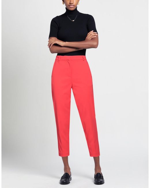SOLOTRE Red Pants Polyester, Elastane