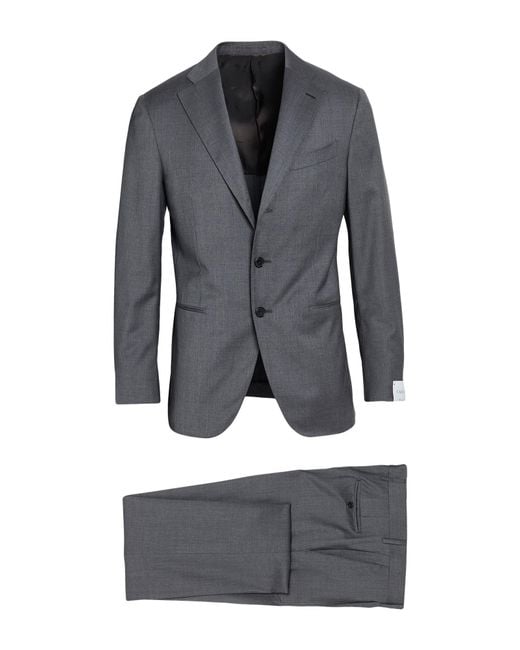 Caruso Gray Suit Wool for men