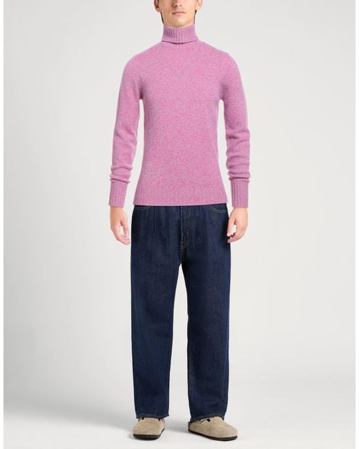 Drumohr Pink Turtleneck Lambswool for men