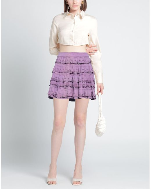 Ermanno Scervino Purple Mini Skirt