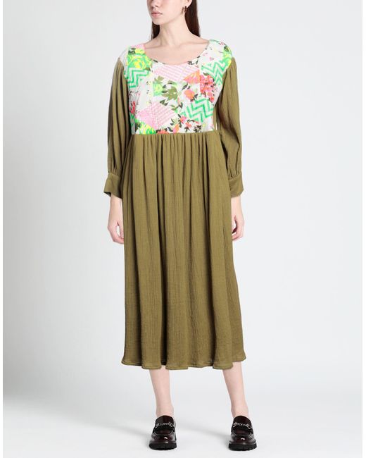 Manoush Green Midi Dress