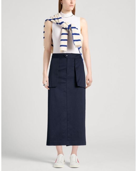 Alpha Studio Blue Midi Skirt