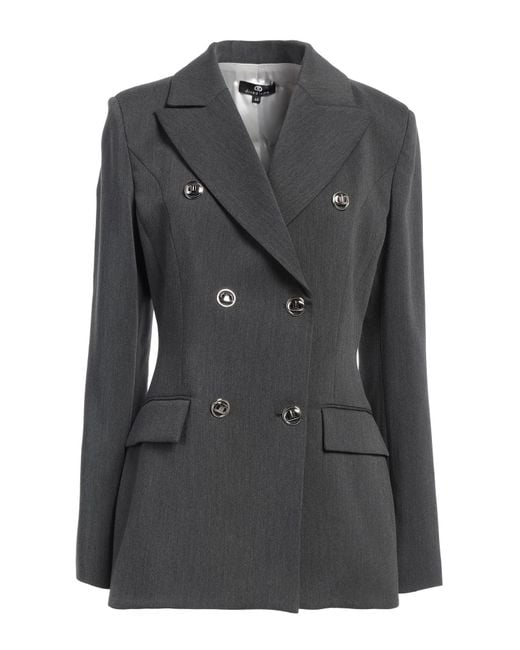 DIVEDIVINE Black Blazer Polyester, Viscose, Elastane
